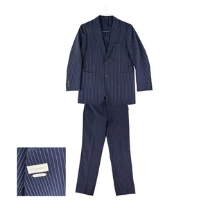 Traje Suitsupply Havana Traveller azul marino a rayas 50 UE 100 % lana Cerruti Italia - Imagen 1 de 22