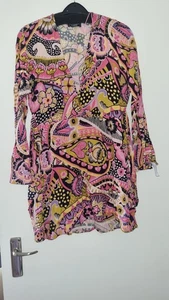 BNWT Zara Colourful Mini Short Dress Abstract Paisley M Medium - Picture 1 of 10
