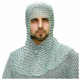 Poste de cadena protegido Coif acabado zinc 8 mm poste de cadena capucha recreación LARP - Imagen 1 de 2