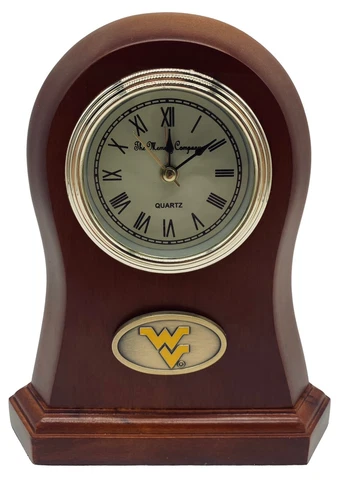West Virginia Mountaineers Wood Clock by The Memory Company-New Cover