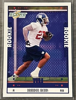 2005 Score #379 BRANDON JACOBS Rookie RC 🏈 New York Giants 🏈 FREE SHIPPING - Image 1 of 2