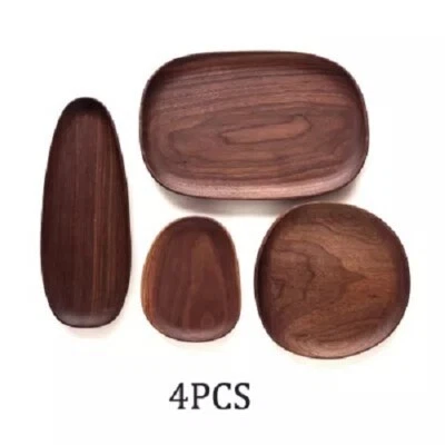 Natural Wooden Tray Wood Pan Plate Tea tray Dinner Coffee plate Fruit Dishes - Image 1 of 4