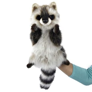 Raccoon Puppet - Hansa Realistic Stuffed Plush Animal Soft Toy 45cm - Picture 1 of 1
