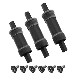 Bicycle Square Taper Bottom Bracket Cups Thread Black 68x113/68x124.5/68x127.5mm - Picture 1 of 8
