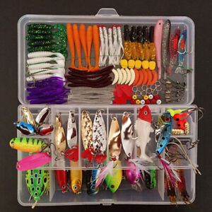 Fishing Accessories Kit With Fishing Swivels Hooks Sinker Weights Tackle Box