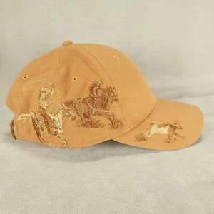 Dri-Duck Team Roping Hat Horse Western Cowboy Tan Embroidered - Picture 1 of 10