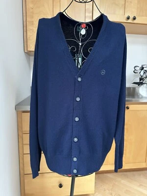 AG Green Label Men Navy Wool/Cashmere Buttons Cardigan Jacket Size XL NWT - Image 1 of 4