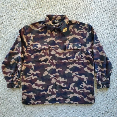 Guide Gear Camuflada Doble Bolsillo Manga Larga Abotonada Polar Camisa Chaqueta Chaqueta XL Foto 1 de 4