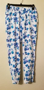 Cute Nice Girl's 1989 PLACE Size XL 14 Pull on Pants Floral Rayon - Picture 1 of 11