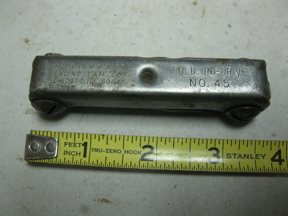 VINTAGE EKLIND TOOL FOLD-UNI-DRIVE NO. 45 MULTI TOOL - Image 1 of 3