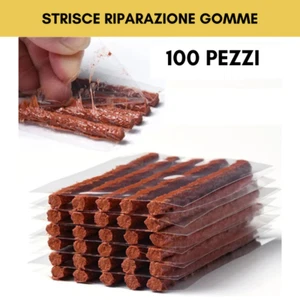 100 X STRISCE STRINGHE per FORATURA RIPARAZIONE gomme Kit ripara AUTO - MOTO - Foto 1 di 3