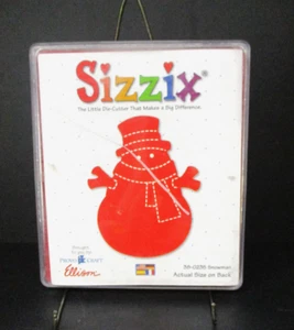 Sizzix Snowman W/ Scarf & Hat Large Red Die W/ Case, Winter Christmas Retired - Picture 1 of 4