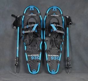 ALPTREK 930 Schneeschuhe mit verstellbaren Trekkingstöcken - 250 Pfund Limit - blau - Bild 1 von 15