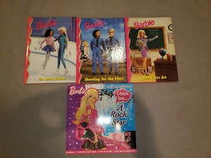 LOT OF 4 BARBIE HARDCOVER BOOKS THE LUCKY SKATES SHOOTING FOR THE STARS + 2 MORE - Picture 1 of 9