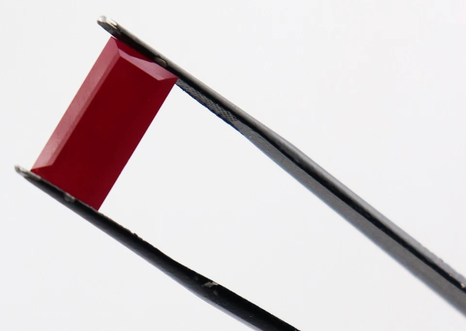 Ruby Opaque AAA Rated Lab Created Faceted Baguette Jewelry Stone 3x6 to 16x22mm - Image 1 of 4