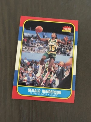1986-87 Fleer #45 GERALD HENDERSON Seattle SuperSonics Sonics Basketball Card - Image 1 of 2