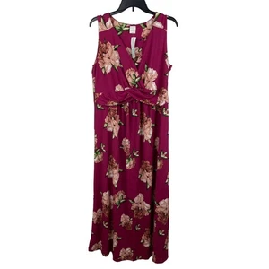 Kaileigh Damen ärmellos Wickel V-Ausschnitt Maxikleid Größe 1X - Bild 1 von 6