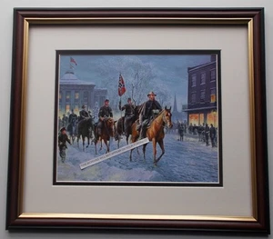 AMERICAN CIVIL WAR PRINT FRAMED - Picture 1 of 1