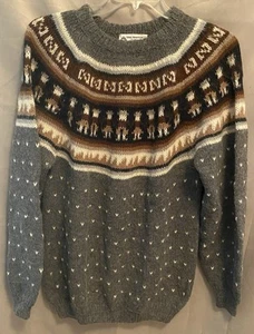 INTER-AMERICAN TRADING 100% Alpaca Wool Knitted Sweater Made in Peru 46” Chest - Picture 1 of 6