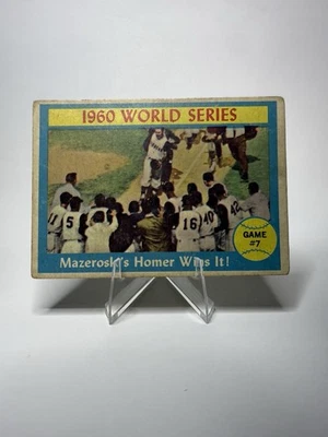 1961 Topps #312 Serie Mundial Juego #7 Mazeroski’s Homer ¡Lo gana! Foto 1 de 4