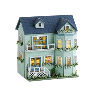 Wooden Doll House Kit Handmade Assembly Toy Children's Birthday Gift - Picture 1 of 12