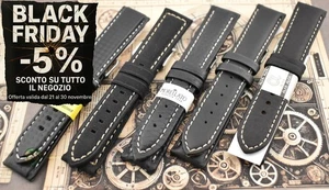 Cinturino per Orologio Vera Pelle 20mm Morellato Alfa Alfa Nero cuciture bianche - Imagen 1 de 28