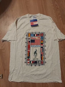 Vintage Single Stitch T-Shirt Gr. XL100th Olympics Atlanta 1996 Hanes Heavyweight - Bild 1 von 9
