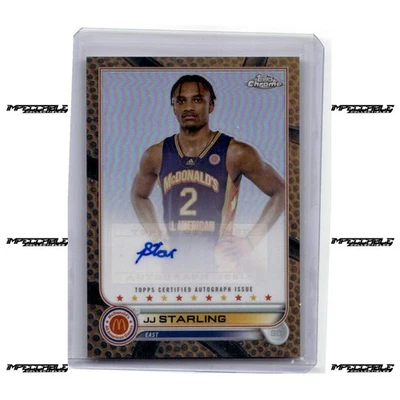 2022 Topps Chrome McDonald's A/A - Orange #CA-JS JJ Starling Rookie Auto /25 - Image 1 of 2