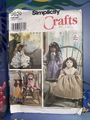 Vintage 25" Rag Cloth Peasant Doll And Clothes Uncut Pattern Simplicity 9620 - Image 1 of 3