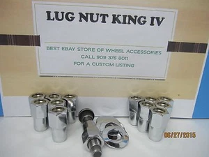10 OPEN END LUG NUTS 1/2-20 CRAGAR SS WHEELS 5 ON 4 1/2 W/OFFSET DRILL WASHERS - Picture 1 of 1