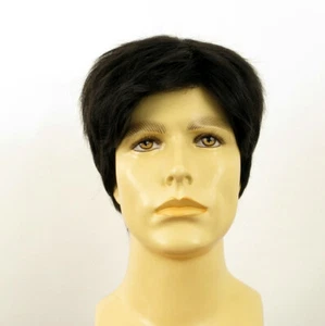 Short Wig For Men Natural Hair black Ref PIERRE 1B - Imagen 1 de 8