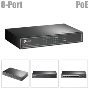 8-Port 10/100/1000Mbps Gigabit Network Ethernet Desktop Switch 4x POE PC Laptop - Picture 1 of 4