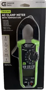 Commercial Electric 400 Amp AC True RMS Digital Clamp Meter wth Temperature New - Picture 1 of 4