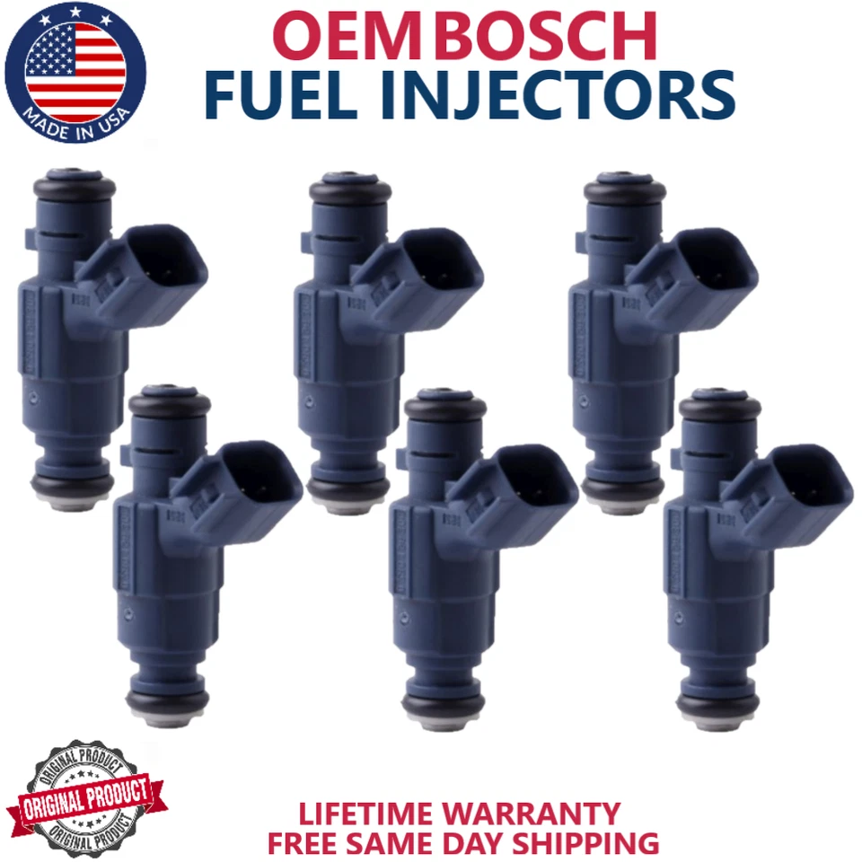 NEW OEM Bosch x6 Fuel Injectors for 2007, 2008, 2009 Suzuki XL-7 3.2L/3.6L V6 - Image 1 of 4