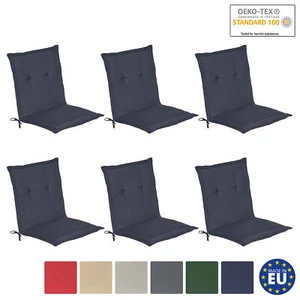 6x Auflagen Niedriglehner Gartenstuhl Polster Kissen Sitzkissen Auflage Sitz - Bild 1 von 7