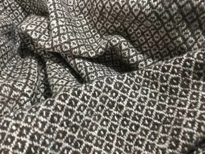 NEW High Class Designer Multicolour Reversible Diamond 100% Wool Fabric Garment - Picture 1 of 9