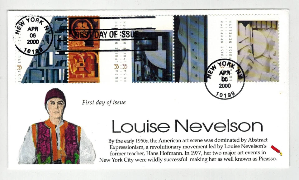 DYNAMITE HANDPAINTED 3383A LOUISE NEVELSON ARTIST ABSTRACT EXPRESSIONISM - Image 1 of 1