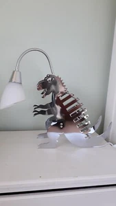 CHROME STEEL T REX TABLE LAMP, 27 CMS TALL. - Picture 1 of 4