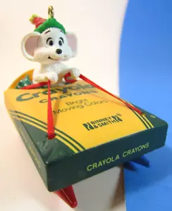 Hallmark Ornament 1990 BRIGHT MOVING COLORS CRAYOLA Crayon - Picture 1 of 15