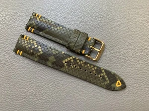 Genuine Snake Skin Leather watch strap band Size 10..17 18 19 20 21 22 23 2426mm - Picture 1 of 14