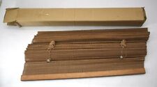 Chicology Acorn Brown Cordless Private Natural Bamboo Roman Shade 31" x 64"