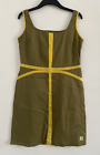Skunkfunk Dominika Dress Size 3 Cute Olive Green Sleeveless Cotton Dress