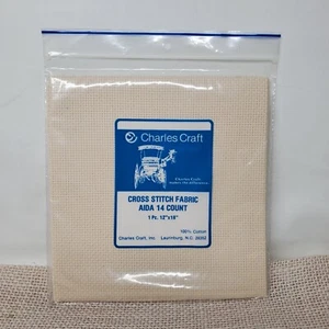 Charles Craft Cross Stitch Fabric 14 Count 12 x 18 USA New in Package USA - Picture 1 of 2