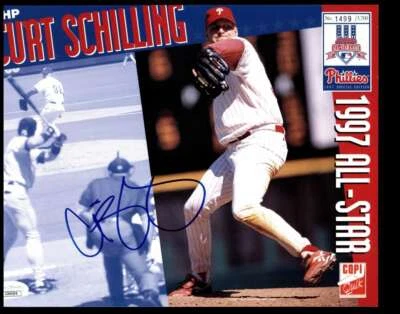 Curt Schilling JSA Coa Hand Signed 1997 All Star 8x10 Photo Autograph - Image 1 of 3