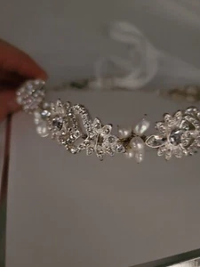 Hermoso Tocado Alan Hannah Perla Imitación Diamonte Boda Accesorio Brillante - Imagen 1 de 14