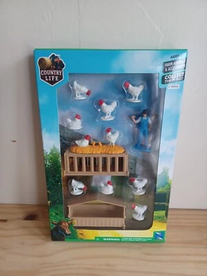 New Ray 1/43 Country Life Chicken Rooster Hen Farm Animal Accessory Play Set Toy - Image 1 of 4