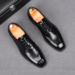 Britischer Stil Business Elegant Leder Schuhe Herren Hochzeit Bräutigam Hochzeit Anzug Schuhe - Bild 1 von 25