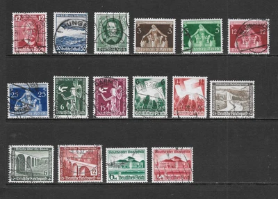 GERMANY    VARIOUS USED POSTAGE/AIRMAIL/SEMI-POSTAL  ISSUES   1936 - 1938 - Image 1 of 2