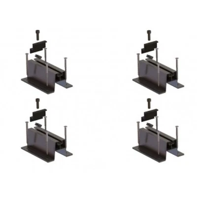 ALPHA SOLAR Fassadenhalterung 7780 für 1 PV-Modul für 35mm Rahmen zur Wand-, Fassaden, Bitum