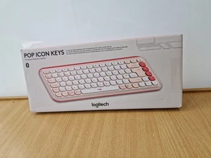 Logitech Pop Keys Wireless Keyboard Pink - New Sealed + 12 Month Warranty - Picture 1 of 2